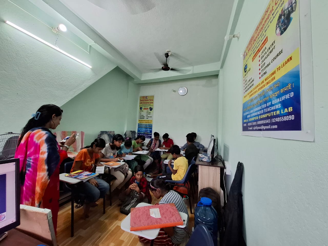Children studying